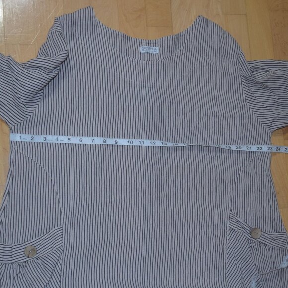 Giuseppa Made in Italy Women's Sz M/L 100% Linen Pocketed Dress - Picture 6 of 6